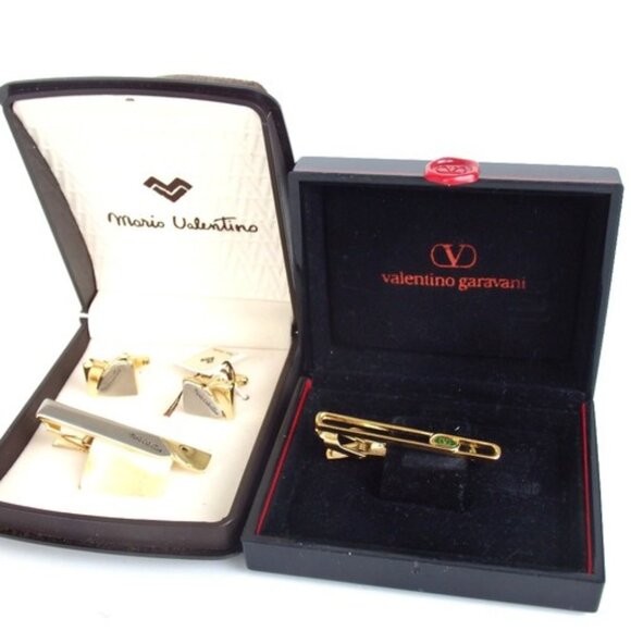 Valentino tie clip set (2 pieces) - metal used